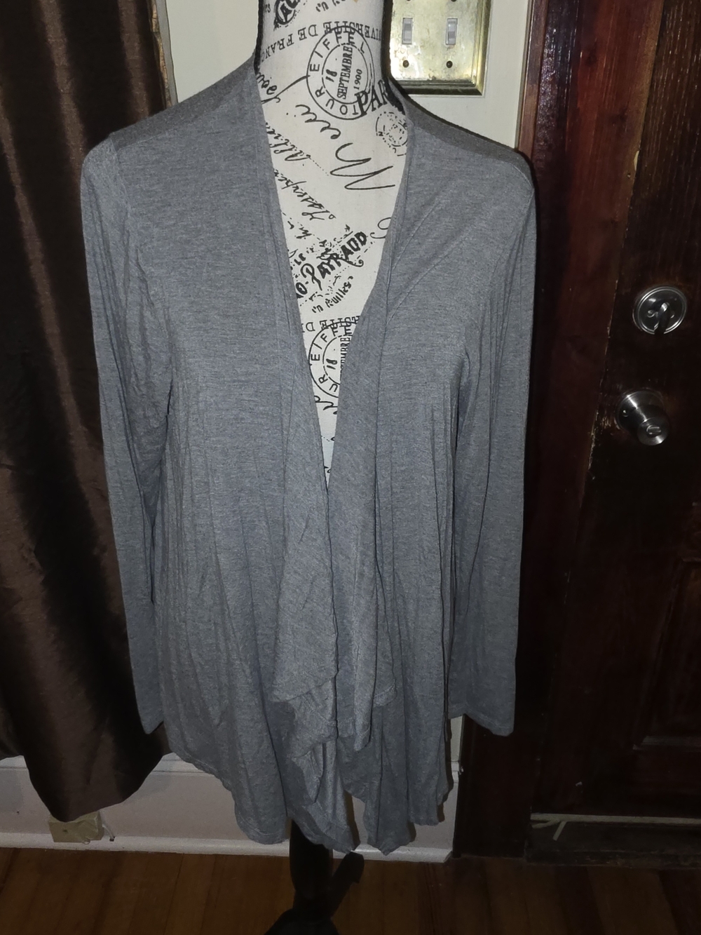 torrid Gray Super Soft Open-Front Draped Cardigan 1X